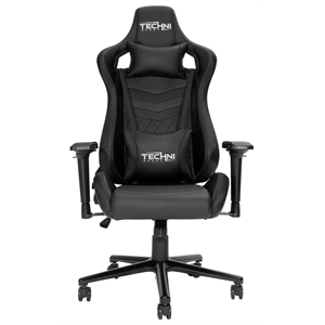 techni sport ts-83 ergonomic high-back fabric racer style pc gaming chair- black