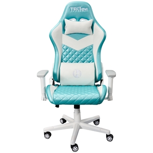 techni sport high-back polyurethane and steel frame ergonomic gaming chair- aqua