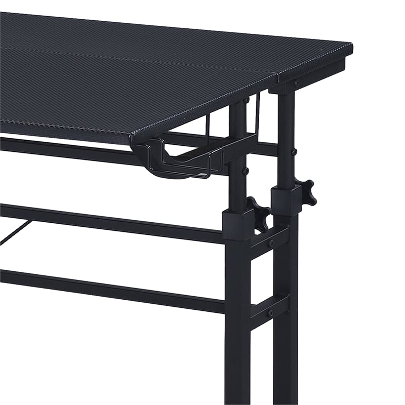 Techni Mobili Engineered Wood Adjustable Desktop/Shelves Writing Desk - Black