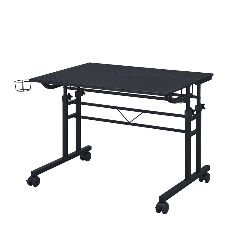 Techni Mobili Engineered Wood Adjustable Desktop/Shelves Writing Desk - Black