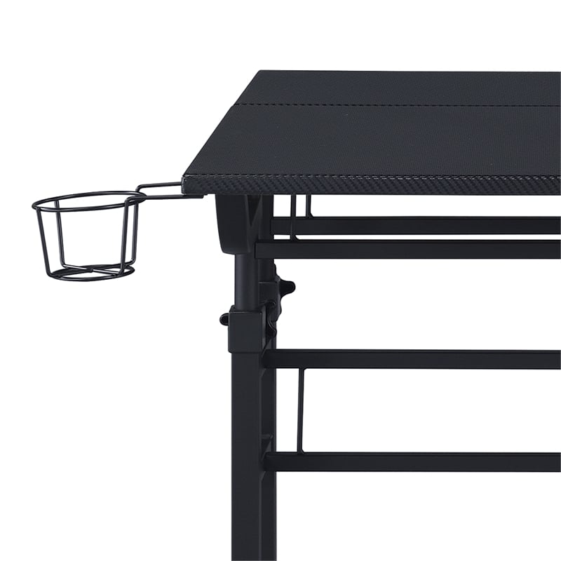 Techni Mobili Engineered Wood Adjustable Desktop/Shelves Writing Desk - Black