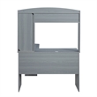 Techni Mobili Modern Engineered Wood L-Shaped Computer Desk with Hutch in Gray
