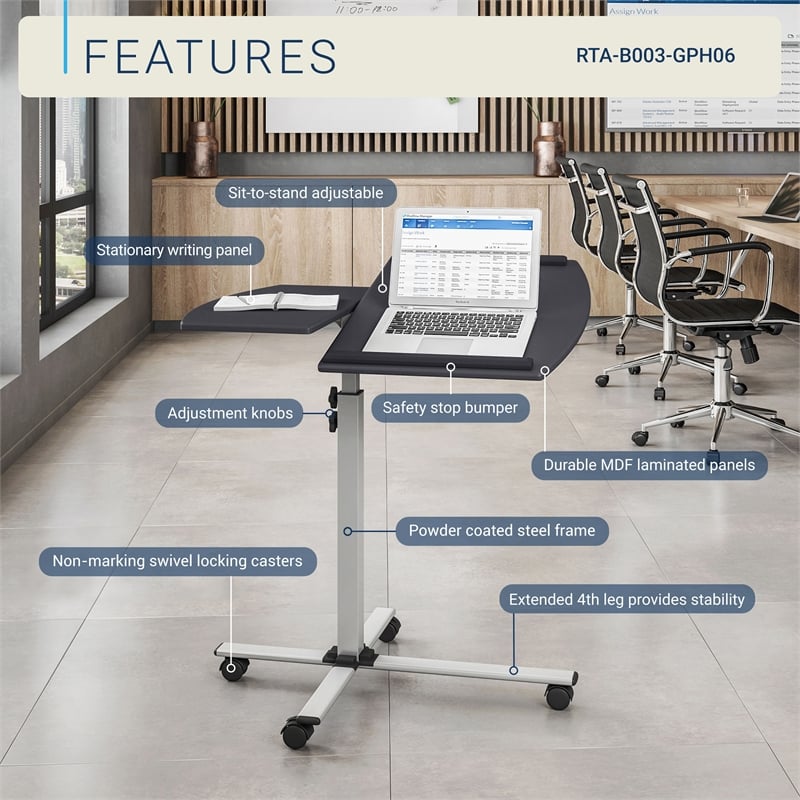 Ventura Mobile Laptop Stand in Graphite