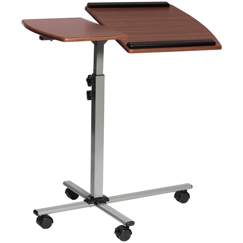 Techni Mobili Ventura Adjustable Mobile Laptop Stand in Mahogany