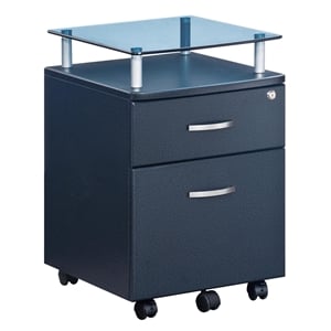 Techni Mobili Seguro 2 Drawer Wood Mobile Filing Cabinet in Graphite