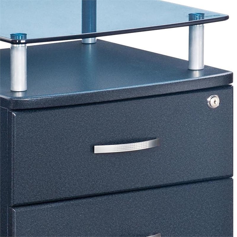 Techni Mobili Seguro 2 Drawer Wood Mobile Filing Cabinet in Graphite