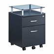 Techni Mobili Seguro 2 Drawer Wood Mobile Filing Cabinet in Graphite