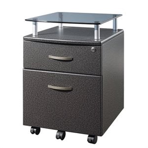 Techni Mobili Seguro 2 Drawer Wood Mobile Filing Cabinet in Graphite