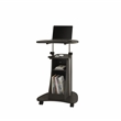 Techni Mobili Cadmus Sit-to-Stand Rolling Laptop Cart with Storage in Graphite