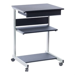 TECHNI MOBILI Modus Metal Computer Student Laptop Desk in Graphite