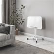Techni Mobili Wooden Sit to Stand Tiltable Mobile Laptop Stand in White