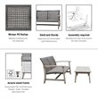 DUKAP Monterosso 2 Piece Sofa and Table Seating Set in Light Gray