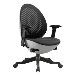 techni mobili deco lux executive office chair - white