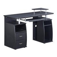 Baxton Studio Idabel Desk in Dark Brown BushFurnitureCollection