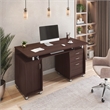 Techni Mobili Engineered Wood Computer Desk w/CPU Stand Compartment in Chocolate