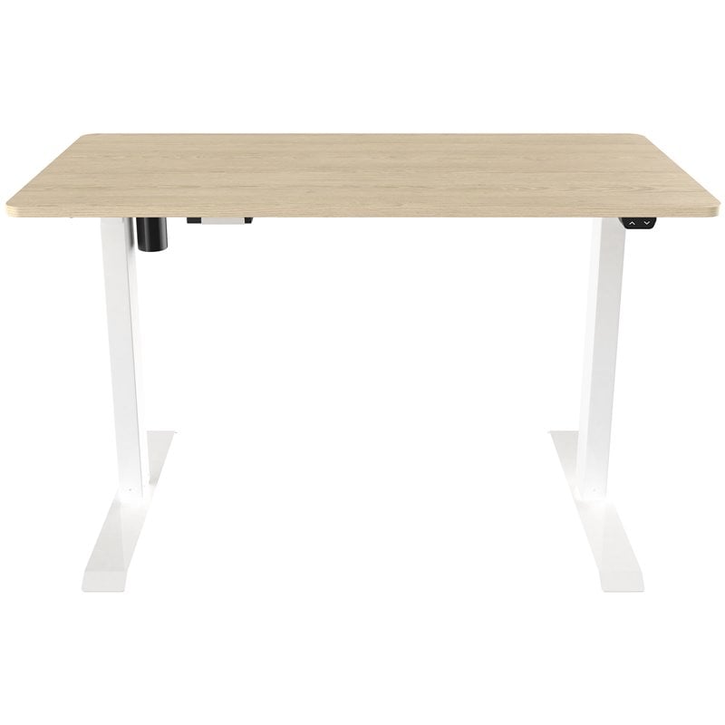 Techni Mobili Adjustable Wood Top Electric Standing Desk in Oak