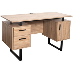techni mobili modern wooden computer desk with storage rta-7002