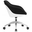 Techni Mobili Fabric Upholstered Office Swivel Chair in Black