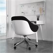 Techni Mobili Fabric Upholstered Office Swivel Chair in Black