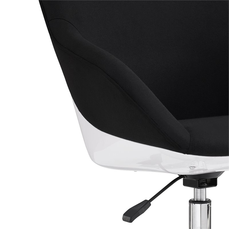 Techni Mobili Fabric Upholstered Office Swivel Chair in Black