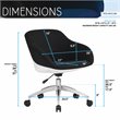 Techni Mobili Fabric Upholstered Office Swivel Chair in Black