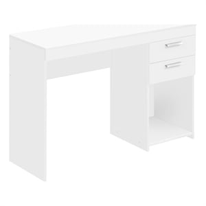 Techni Mobili 48&quotW Engineered Wood 2-Drawers Writing Desk in White