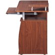 Techni Mobili Atea Wood Computer Desk in Mahogany
