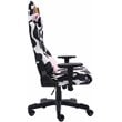 Techni Mobili Sport TS85 COW Print Fabric LUXX Series Gaming Chair Black/White