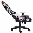 Techni Mobili Sport TS85 COW Print Fabric LUXX Series Gaming Chair Black/White