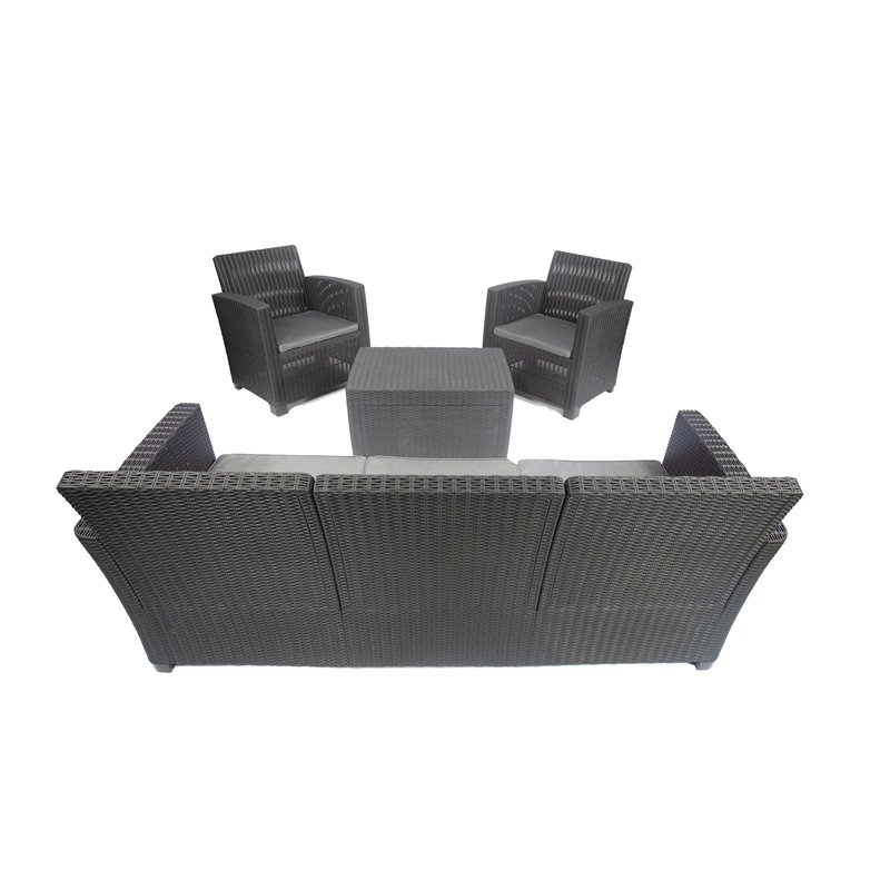 Black rattan discount effect garden furniture