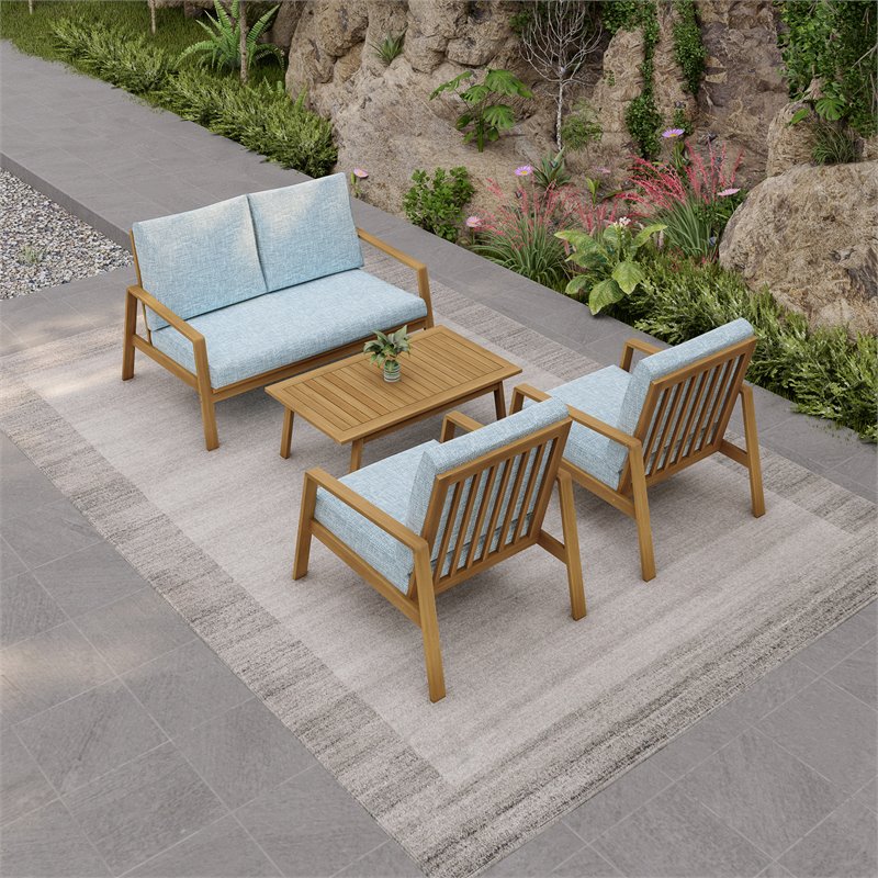 Wood patio online couch