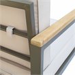 Techni Mobili Ribe 4-Piece Outdoor Aluminum/Wood Patio Sofa Set in Beige