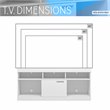 Techni Mobili Compressed Wood TV Stands for TVs up to 61