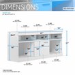 Techni Mobili Compressed Wood TV Stands for TVs up to 61