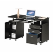 Techni Mobili Engineered Wood Computer Desk with Storage in Espresso