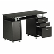 Techni Mobili Engineered Wood Computer Desk with Storage in Espresso