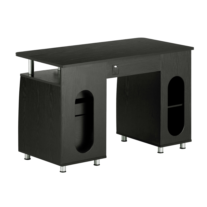 Techni Mobili Engineered Wood Computer Desk with Storage in Espresso