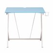 Techni Mobili Y-Shaped Modern Wood and Steel Gaming Desk in Blue