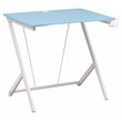 Techni Mobili Y-Shaped Modern Wood and Steel Gaming Desk in Blue