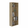 Techni Mobili Cassa 5-Shelf Staggered Modern Wood Bookcase in Pine Brown