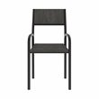 Techni Mobili Cassa and Allure Modern Metal & Fabric Writing Desk in Black