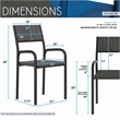 Techni Mobili Cassa and Allure Modern Metal & Fabric Writing Desk in Black