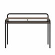 Techni Mobili Allure Modern Wood Workstation Desk with 2 Shelves in Walnut