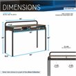 Techni Mobili Allure Modern Wood Workstation Desk with 2 Shelves in Walnut