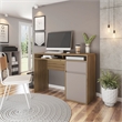 Techni Mobili Modern Engineered Wood Computer Desk with Storage in Walnut