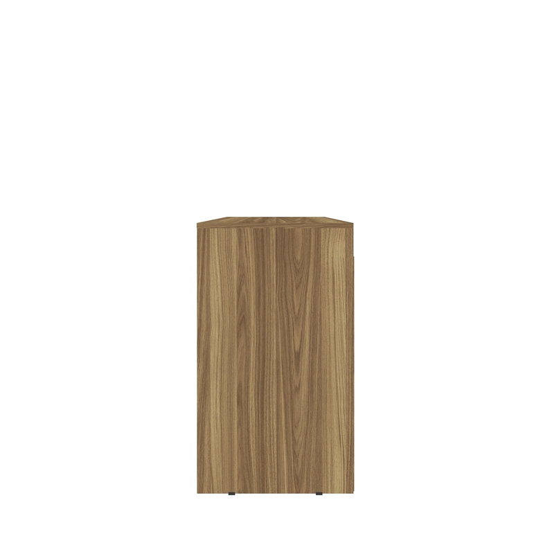 Techni Mobili Modern Engineered Wood Computer Desk with Storage in Walnut