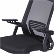 Techni Mobili Ergonomic Modern Plastic Mesh Office Chair in Black