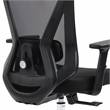 Techni Mobili Mesh Fabric Office Chair with Headrest & Lumbar Support in Black