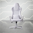 Techni Mobili Modern Sport Velvet Fabric Gaming Chair in White