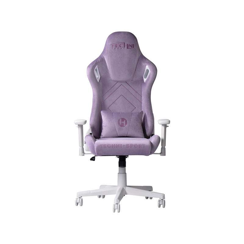 Techni Mobili Modern Sport Velvet Fabric Gaming Chair in Purple